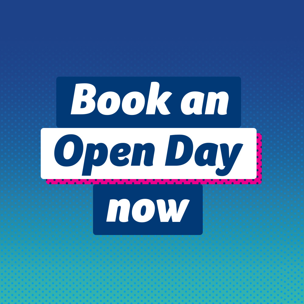 Open day banner on mobile
