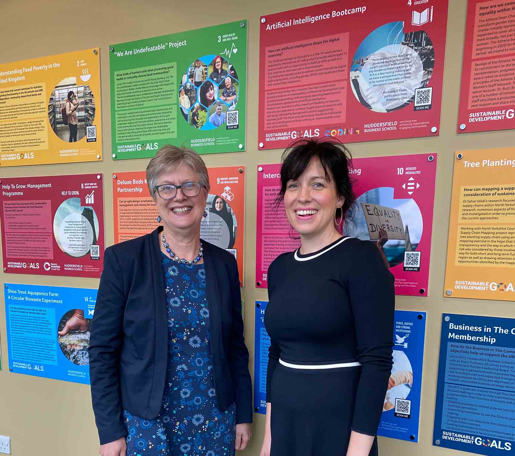 Professor Jill Johnes and Emily stood together smiling for the photo