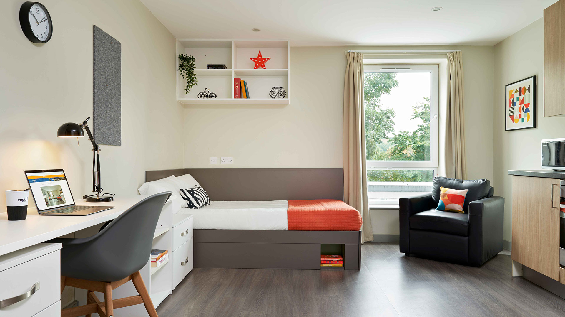 A HudLets studio apartment.