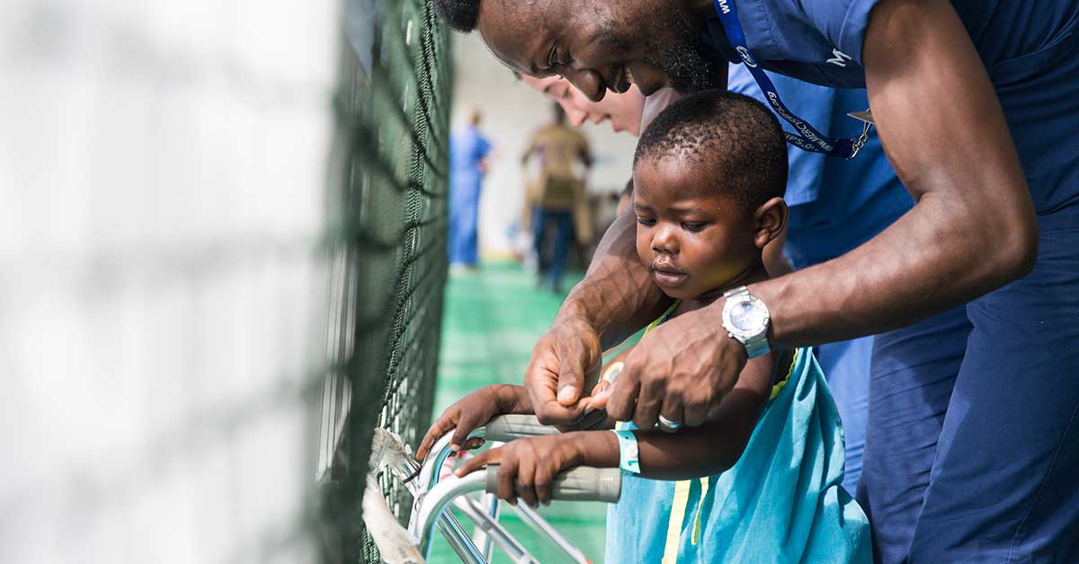 Young child patient with doctor