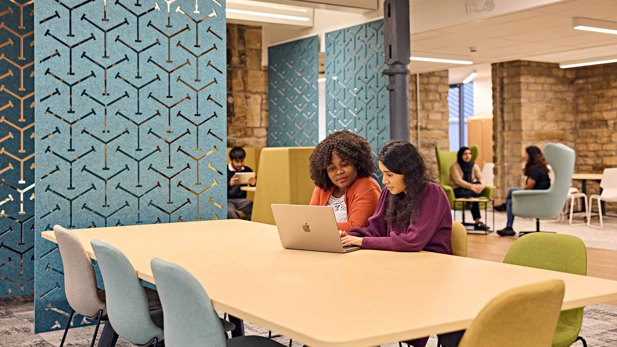 Students working in The Study Mill