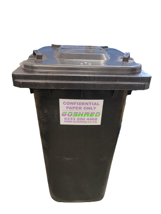 Confidential waste bin wheelie bin