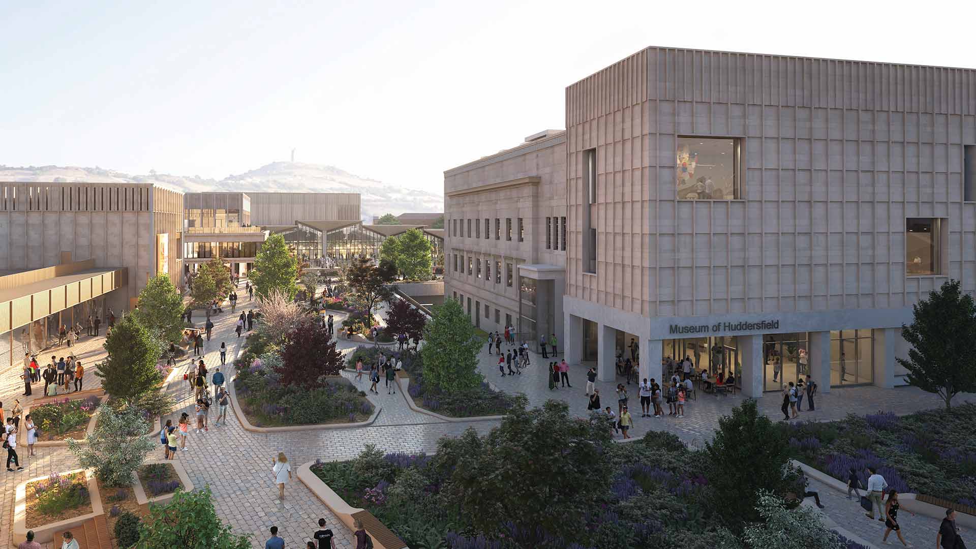 Huddersfield Blueprint concept art for a library
