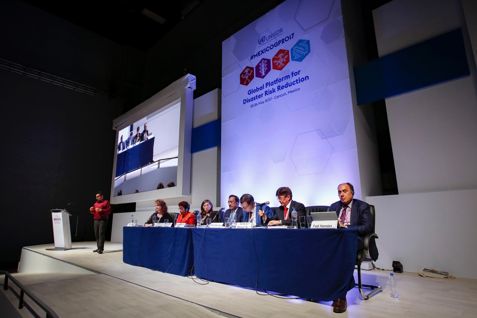 Professors Dilanthi Amaratunga and Richard Haigh at Disaster Risk Reduction Governance UN symposium