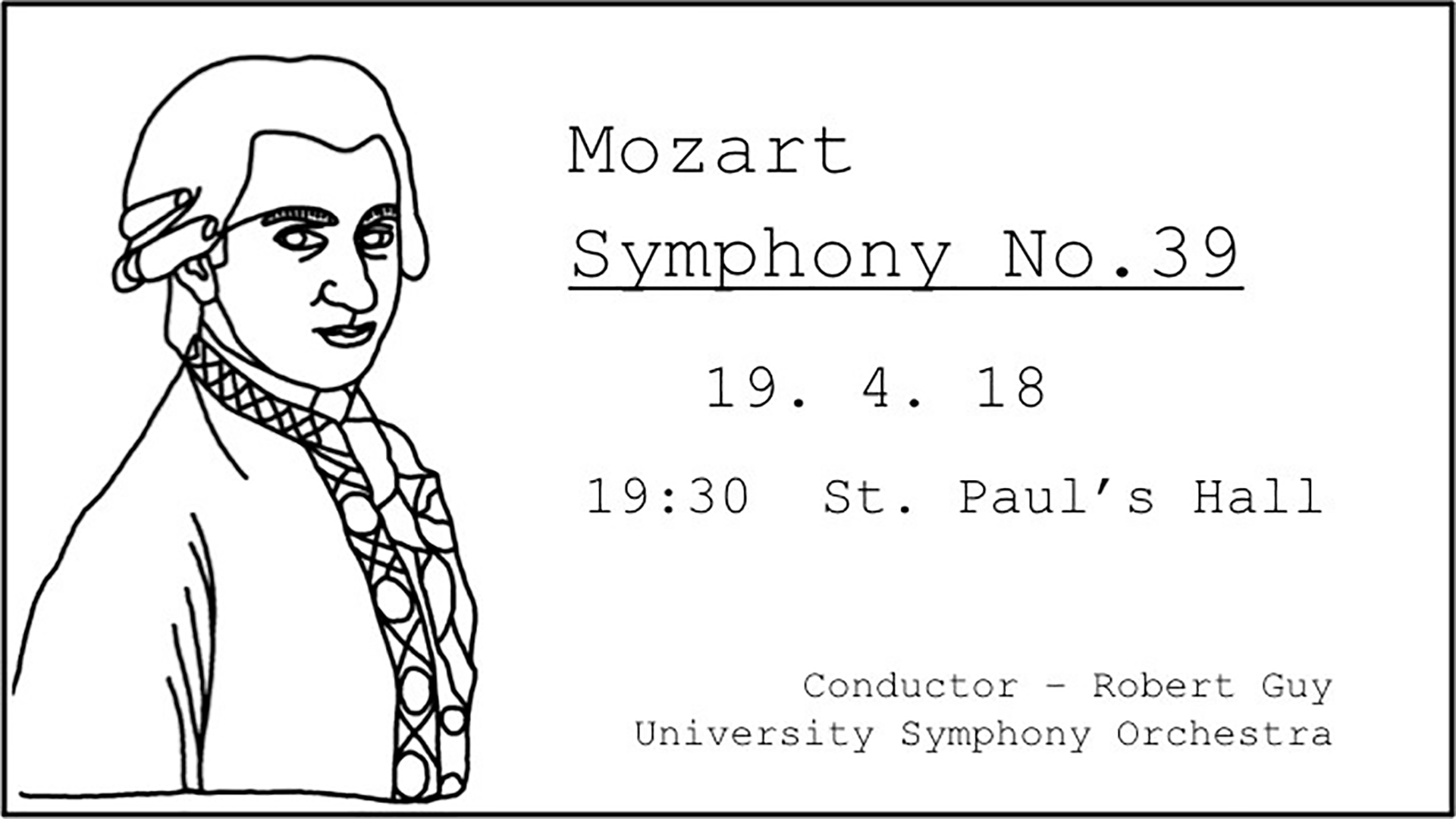 image for Mozart Symphony No.39 concert in st pauls