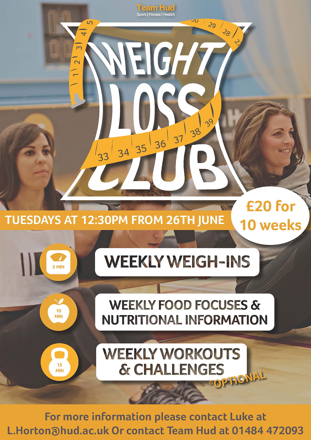 first poster about team hud weight loss club