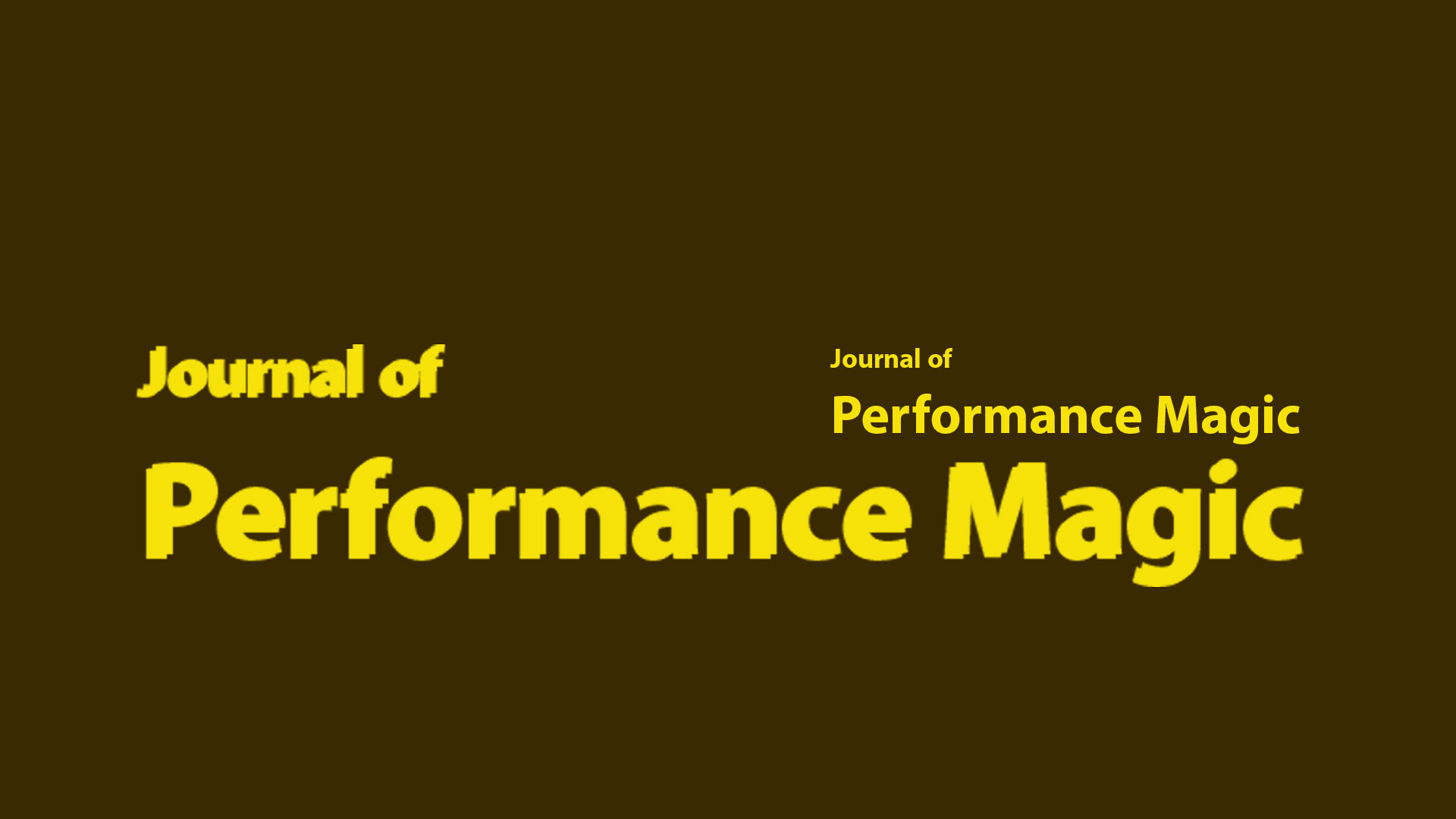 Performance Magic
