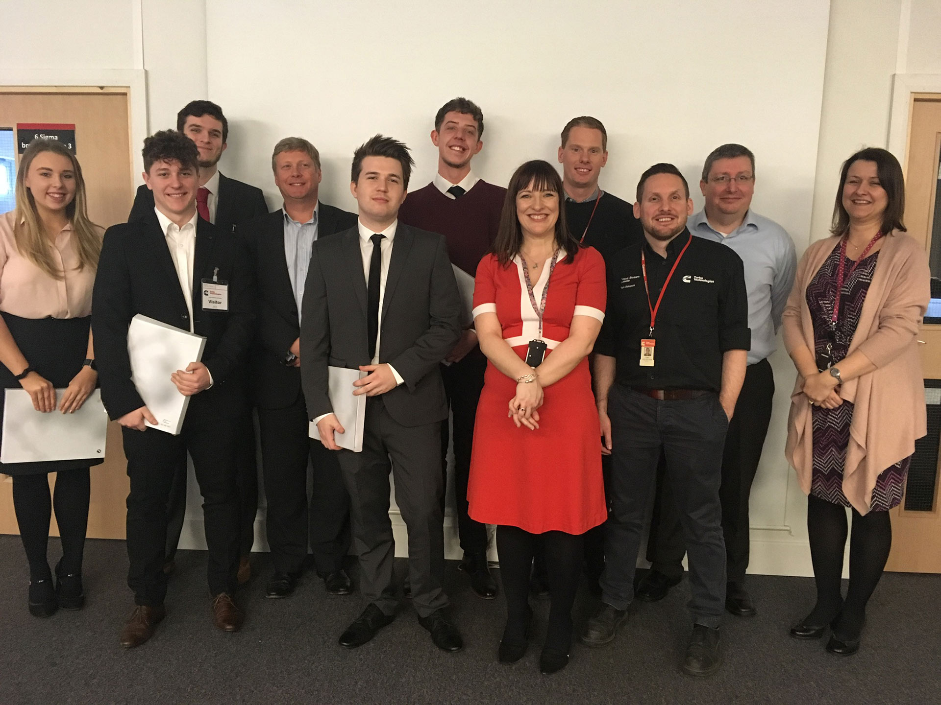 Cummins Corporation and first year Logistics and Supply Chain Management winning students on the Supply Chain Continuous Improvement Training course