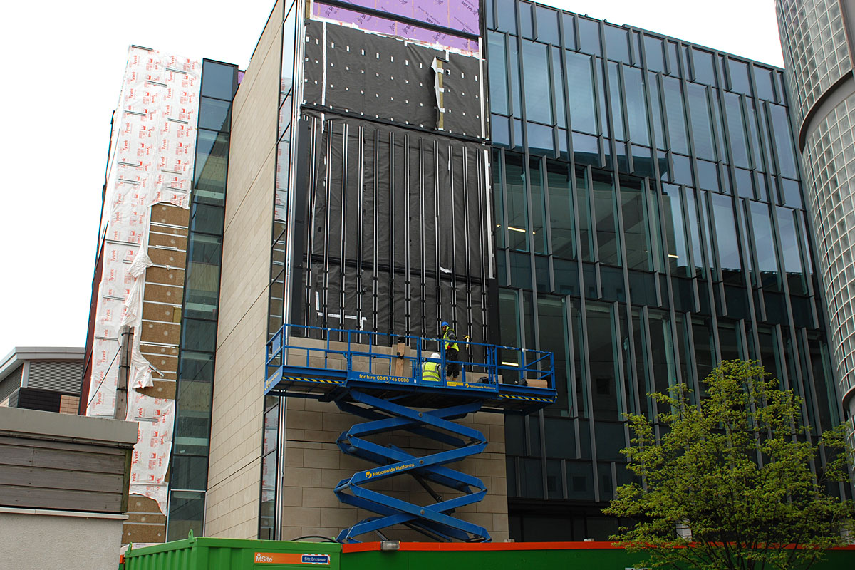 Joseph Priestley building finishing touches