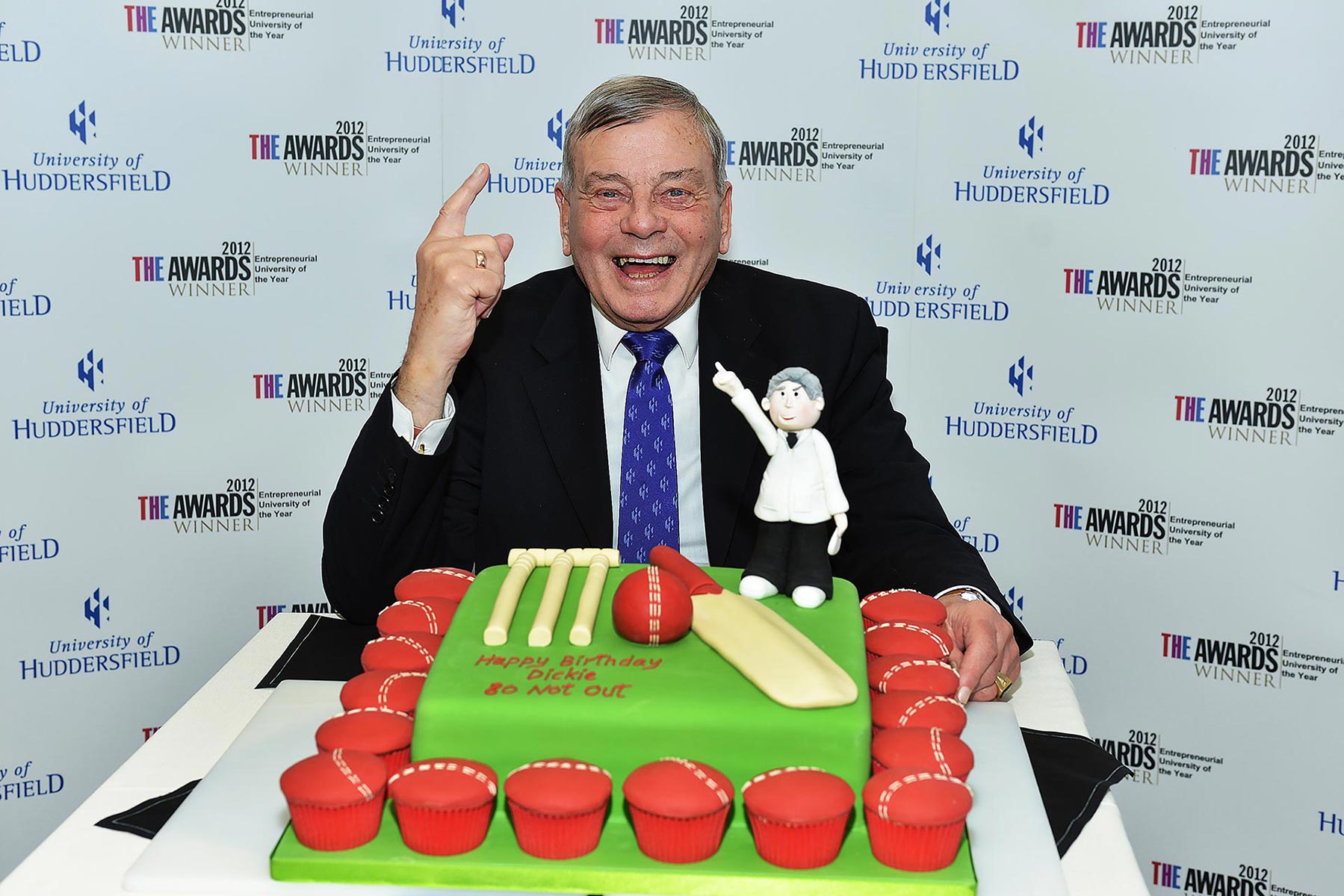 The University helped Dickie Bird celebrate his 80th birthday in style back in 2013