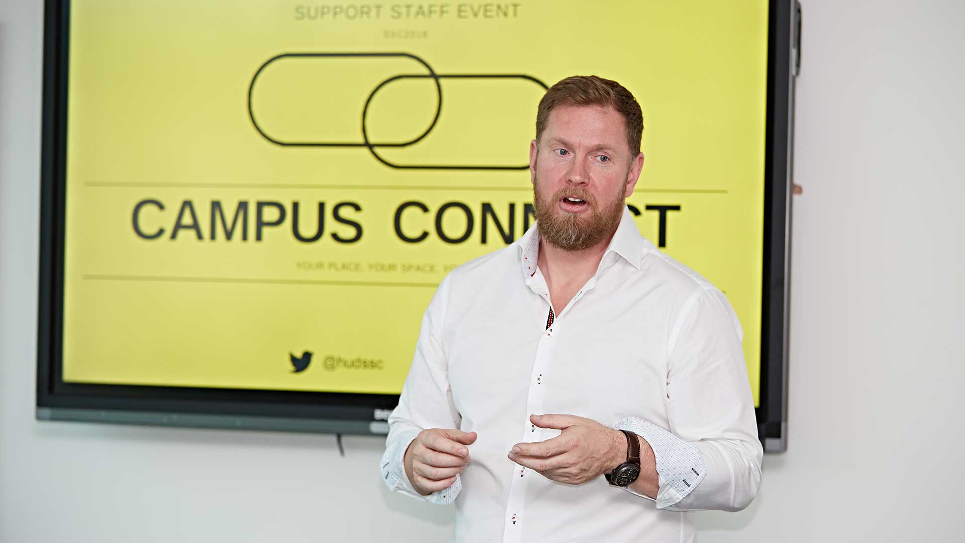 Speaker at support staff conference