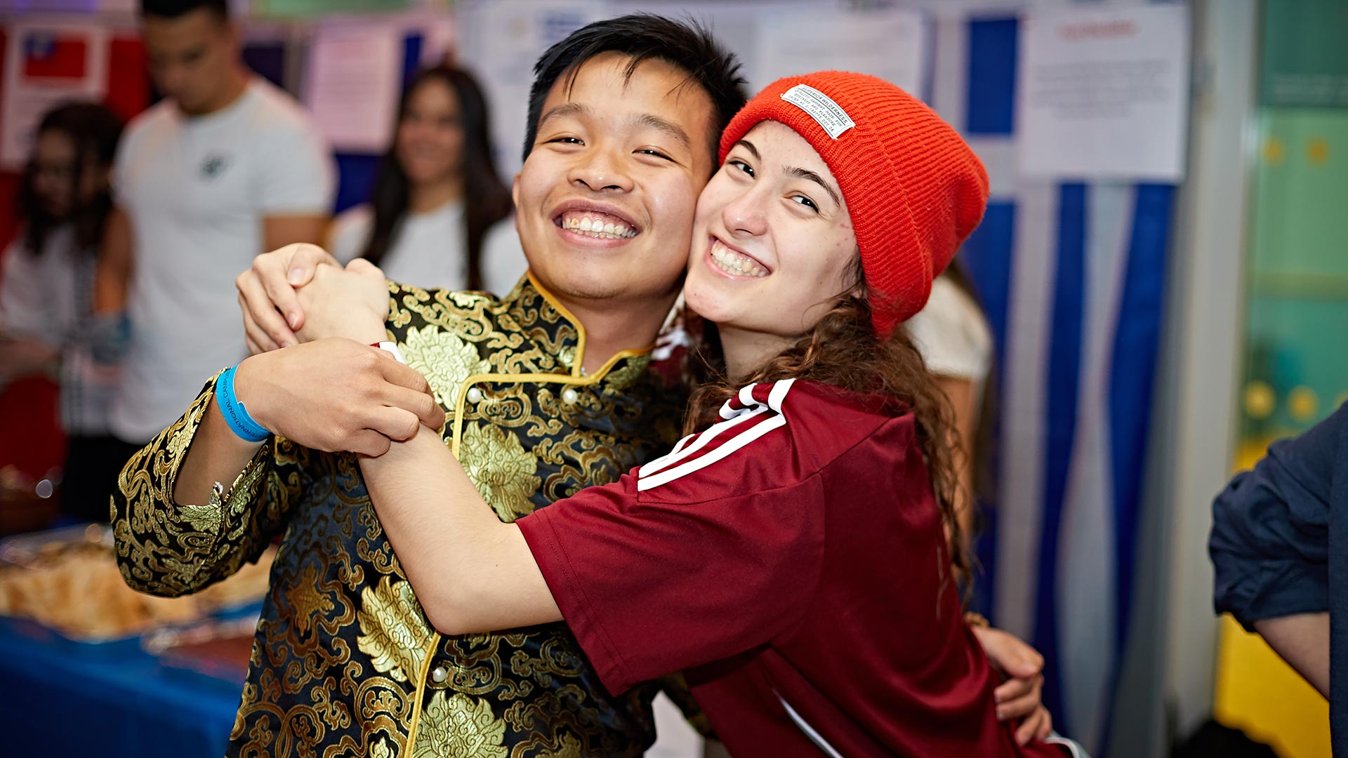 Students enjoying the 10th Global food and culture festival