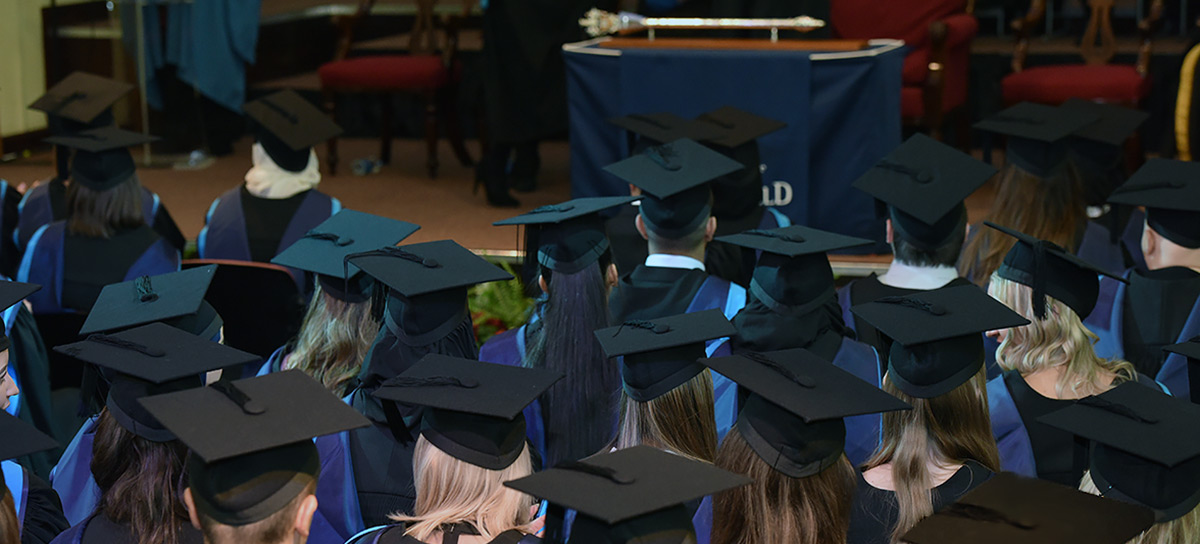 University of Huddersfield students in graduation ceremony