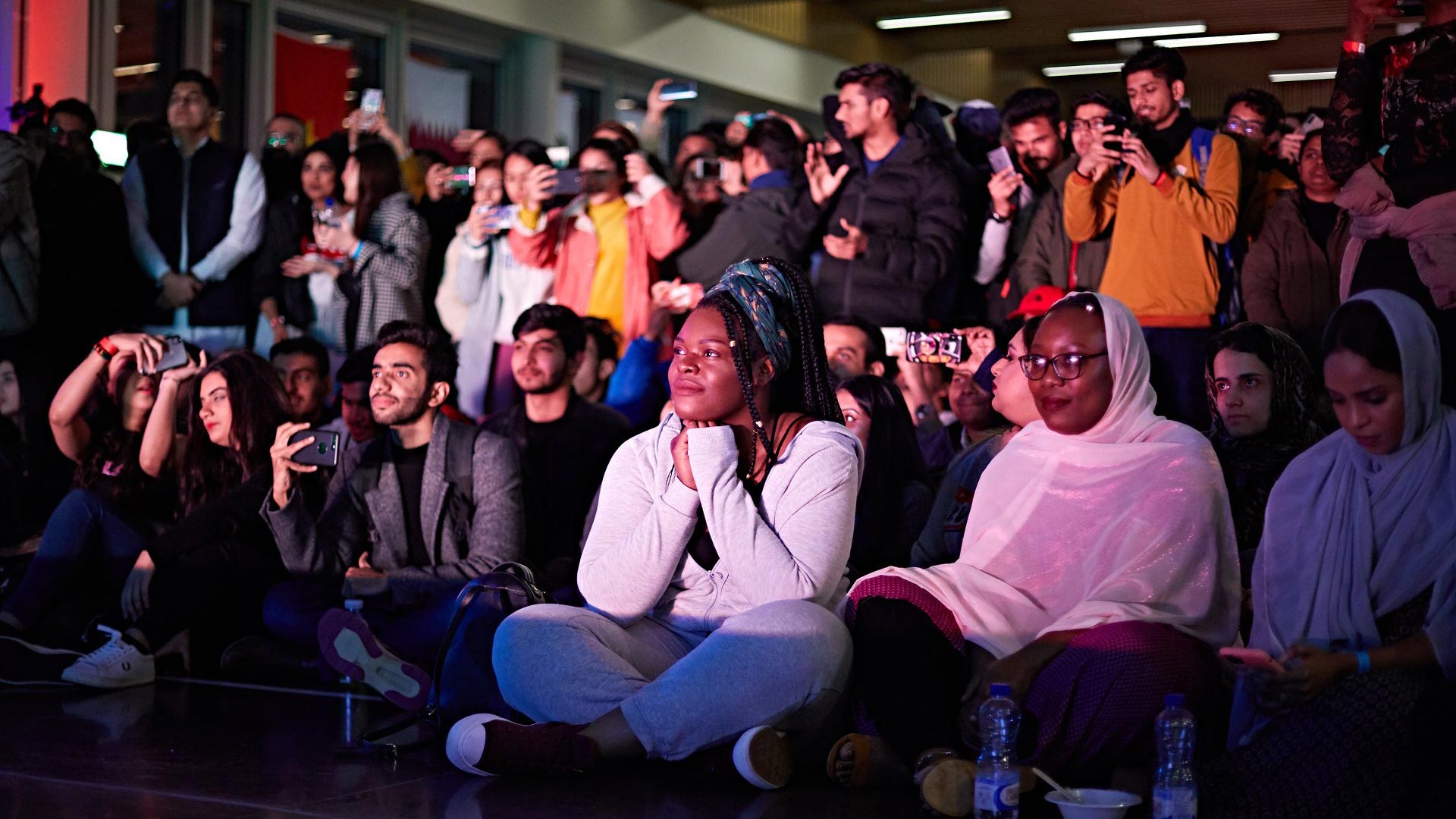 Students enjoying the Food and Culture Festival during Global Week 2020