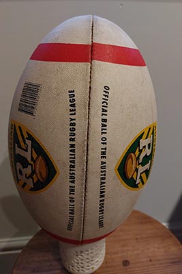 A rugby league ball