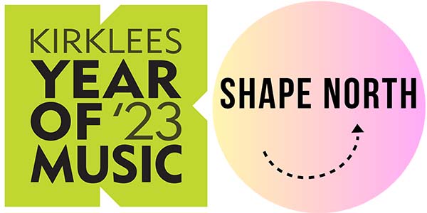 The logos of Kirklees Year of Music and Shape North