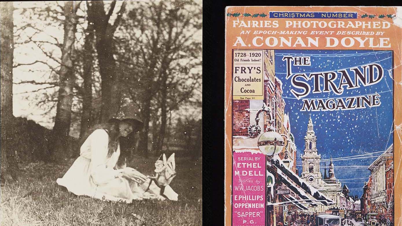 The Strand magazine cover with Cottingley fairies