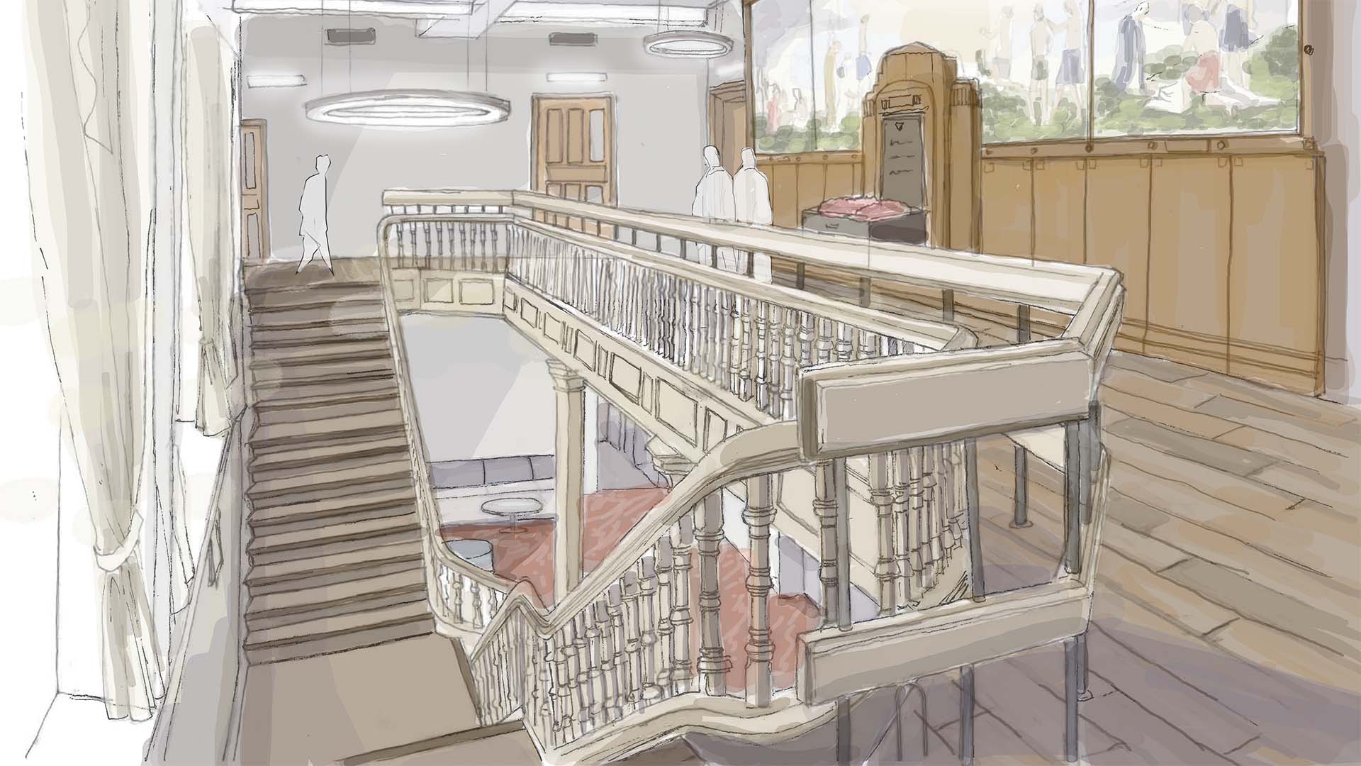 Inside the Ramsden Building, an artists impression of