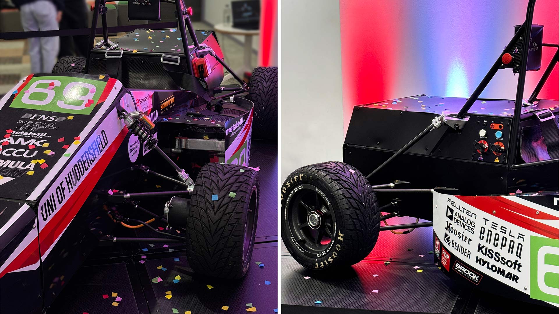 A close up of a Formula Student vehicle