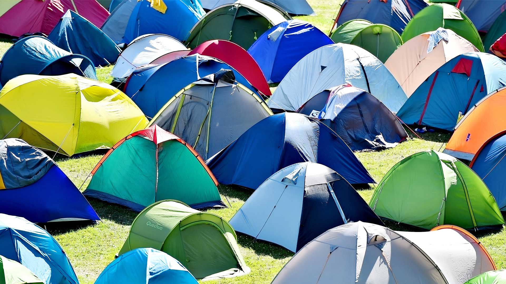 tents in a field