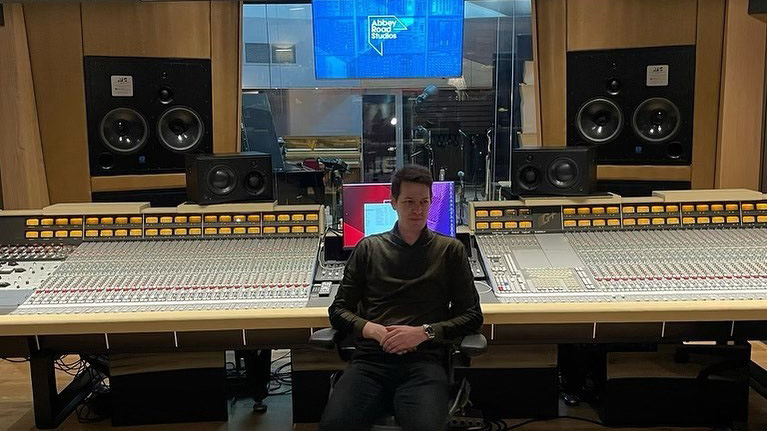 Adam Lunn at Abbey Road studios