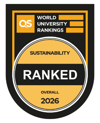 A badge for the QS World University Rankings: Sustainability 2026