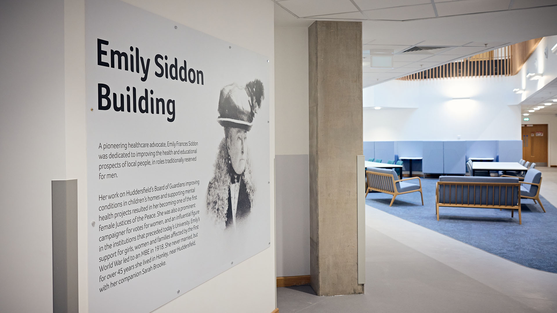 A floor in the Emily Siddon Building