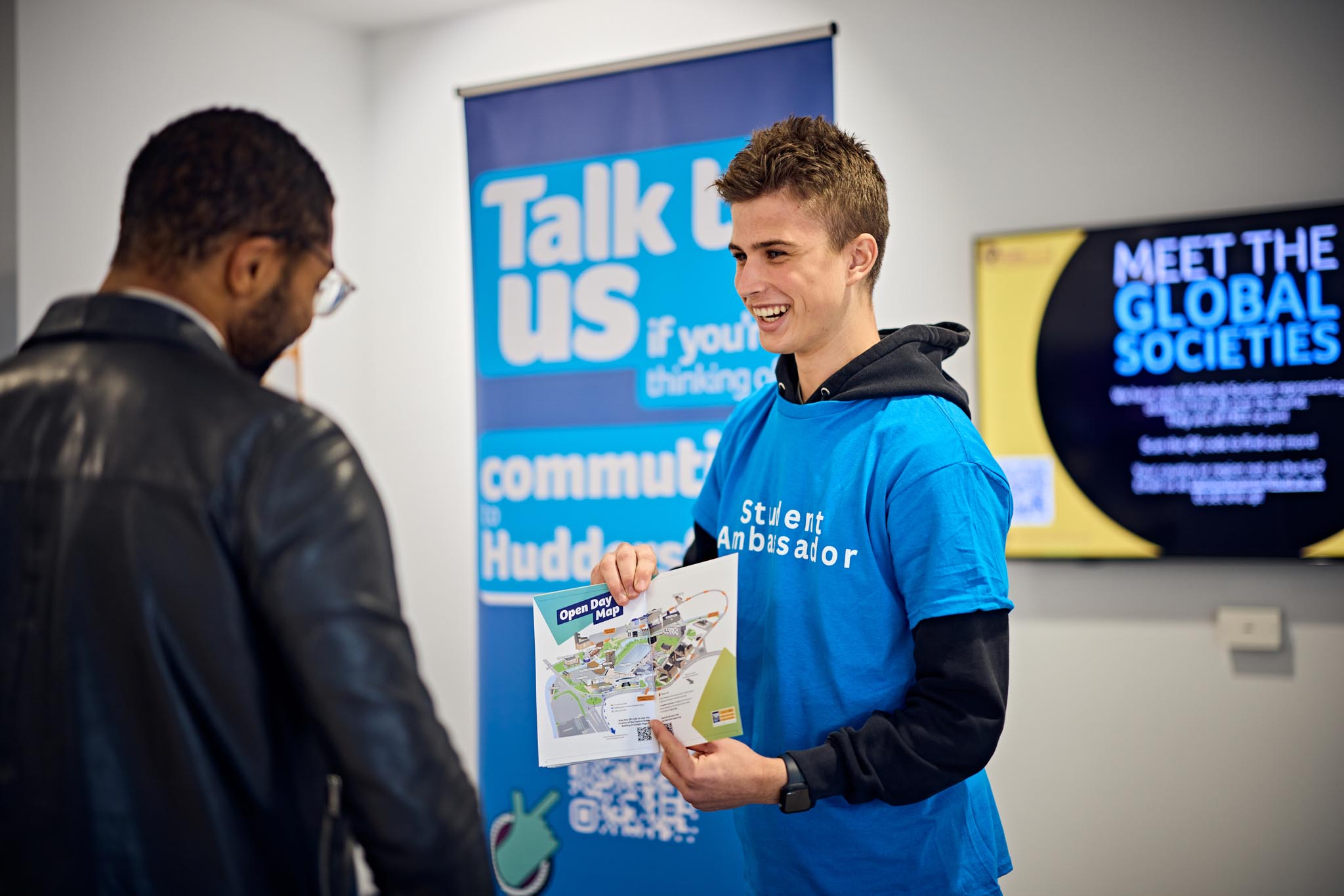 One of our student ambassadors talking to a prospective student