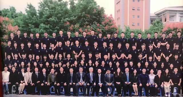 The Fujian Normal University 2018 cohort sat in rows. 